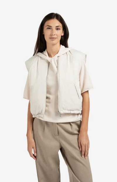 Camden Reversible Vest in beige - Image 9