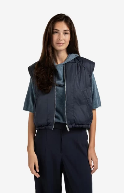 Camden Reversible Vest in inkwell blue - Image 5