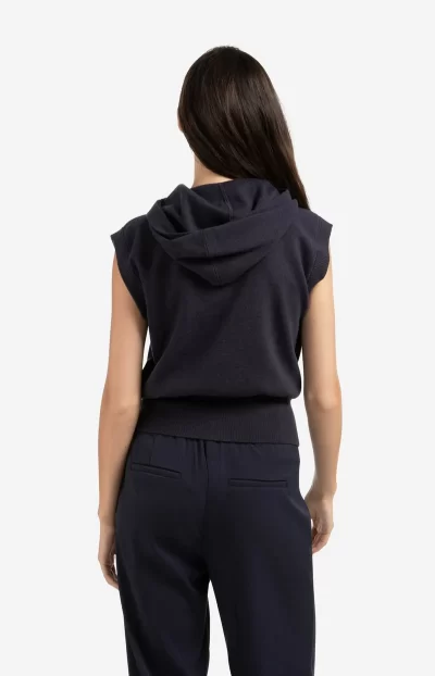 Harlee Sleeveless hoodie inwell blue - Image 5