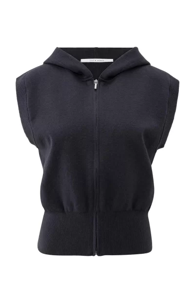 Harlee Sleeveless hoodie inwell blue - Image 7