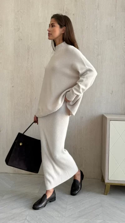 Alma Pencil Skirt - Ivory - coming soon - Image 6