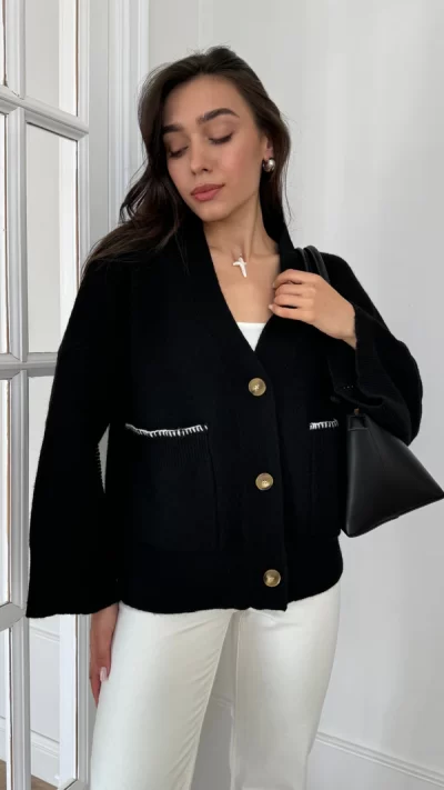 Kassie Cardigan in Black - Image 6