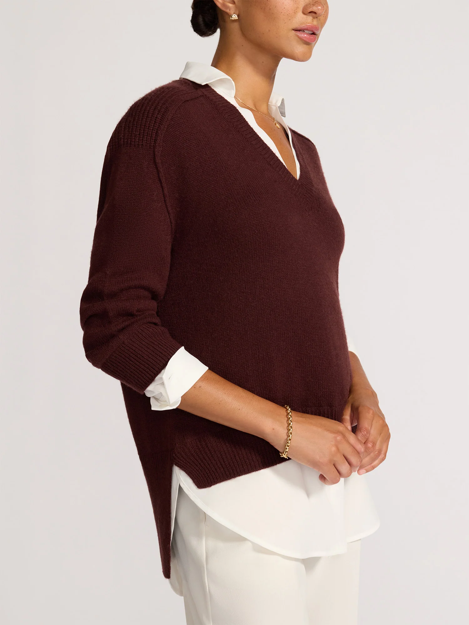 Layered V-Neck Pullover - Image 5