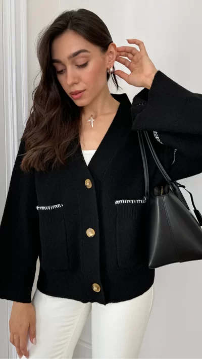 Kassie Cardigan in Black - Image 5