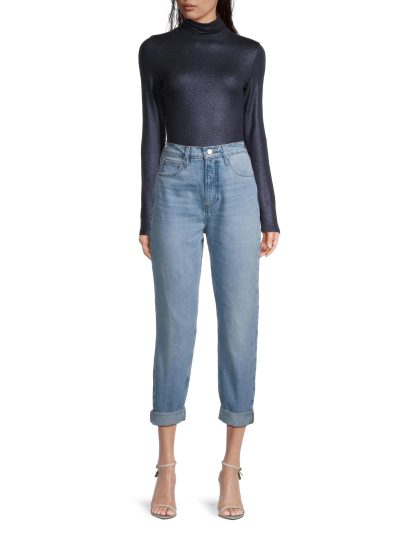 Sayla Metallic Turtleneck in marine - Image 3