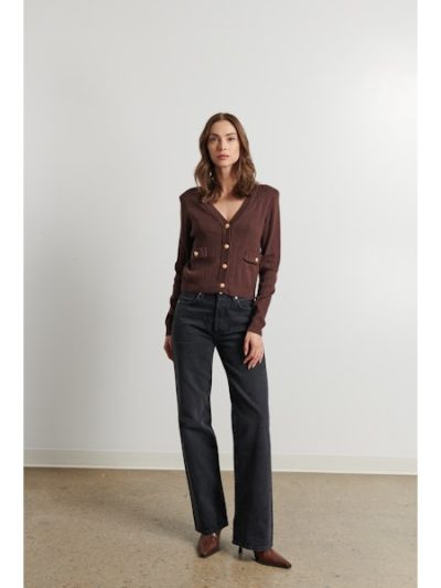 Ellis Cardigan in Carob - Image 3