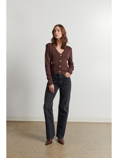 Ellis Cardigan in Carob - Image 2