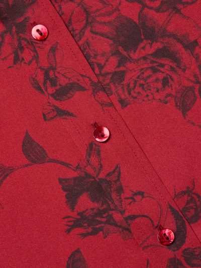 Dani Silk Blouse in burgundy painterfly - Image 3