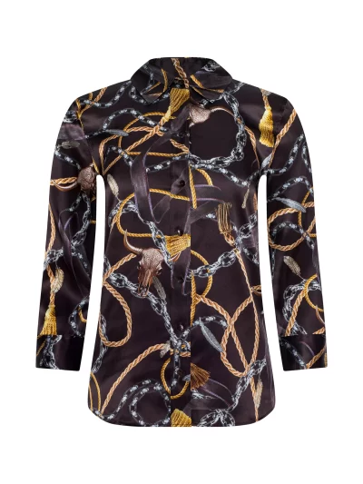 Dani Silk Blouse in coffee mid western - Image 2