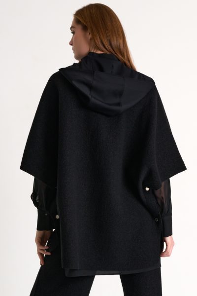Cora Wool hooded cape - Image 4
