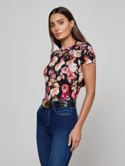 Ressi Fitted Tee in floral cluster - Image 6