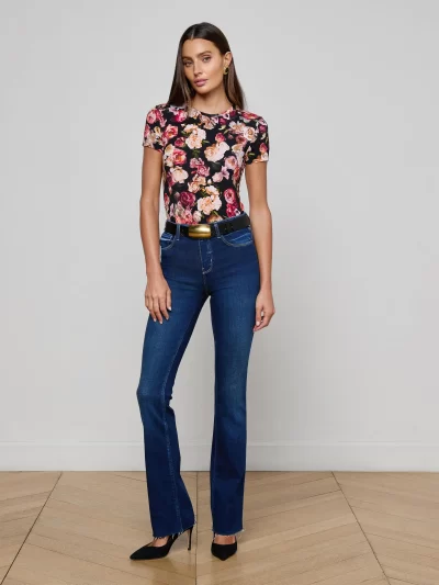 Ressi Fitted Tee in floral cluster - Image 5