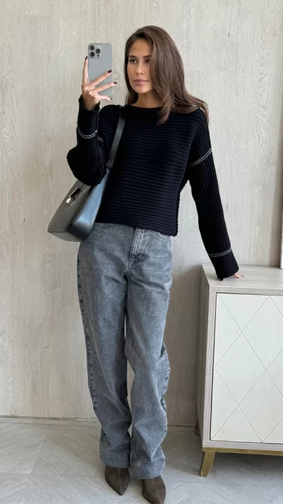 Anna Sweater - Black - Image 3