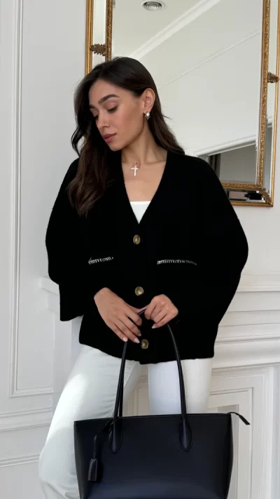 Kassie Cardigan in Black - Image 2