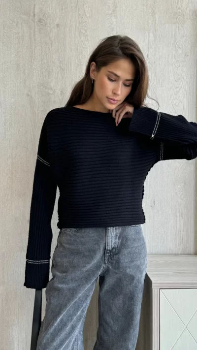 Anna Sweater - Black - Image 2
