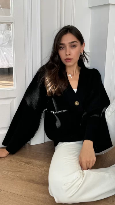 Kassie Cardigan in Black - Image 7