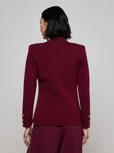 Chamberlain Knit Blazer in dark port - Image 4