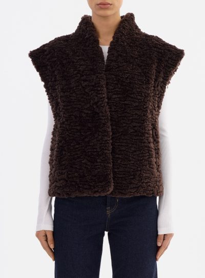 Dua reversible vest in dark brown - Image 2