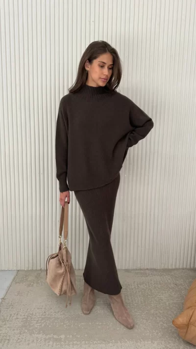Alma Pencil Skirt - Dark Espresso - coming soon - Image 2