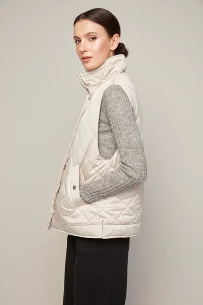 Brielle Quilted Vest in Birch - Image 2