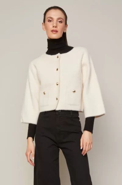 Bronte Cardigan in cream - Image 4