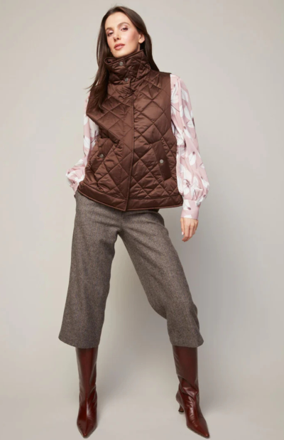Brielle Quilted Vest in java
