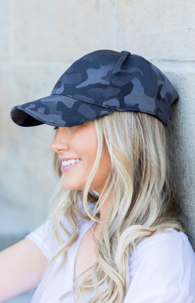 Boyfriend Camo Cap in Charcoal