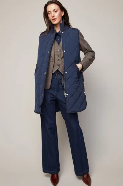 Destiny Quilted Vest in navy - Image 3
