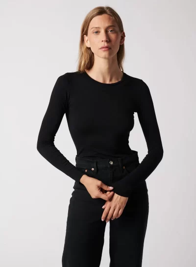 Haisley Crewneck T-Shirt in noir - Image 3