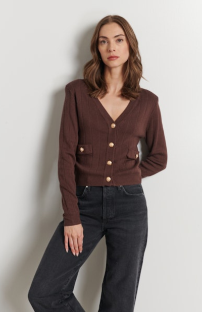 Ellis Cardigan in Carob