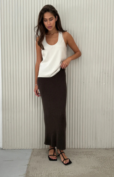 Alma Pencil Skirt - Dark Espresso - coming soon