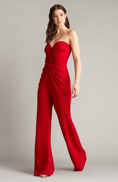 Sirota Center-Front Ruffle Jumpsuit - coming soon