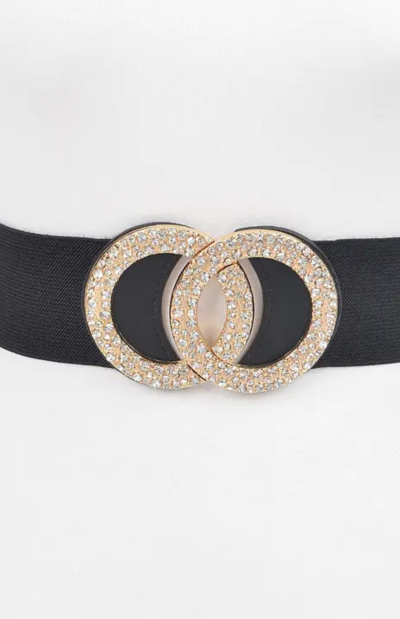 Rhinestone Buckle Elastic Belt
