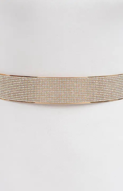 Rhinestone Metal Waist Belt