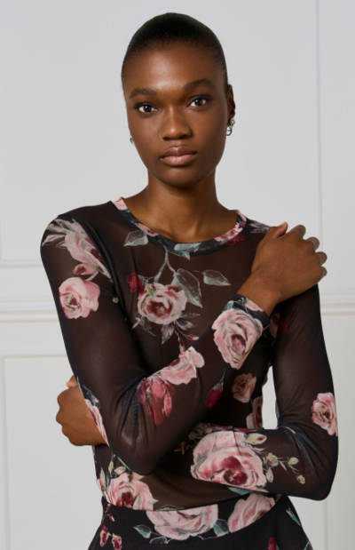 Rose Mesh Top