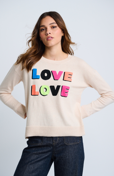 Love Love Crewneck in sheepskin