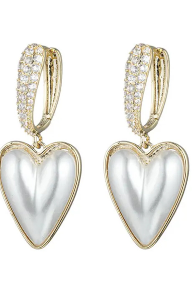 Anna Heart Drop Earrings