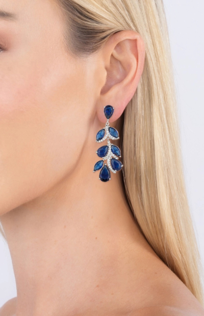 Julie Drop Earrings in blue