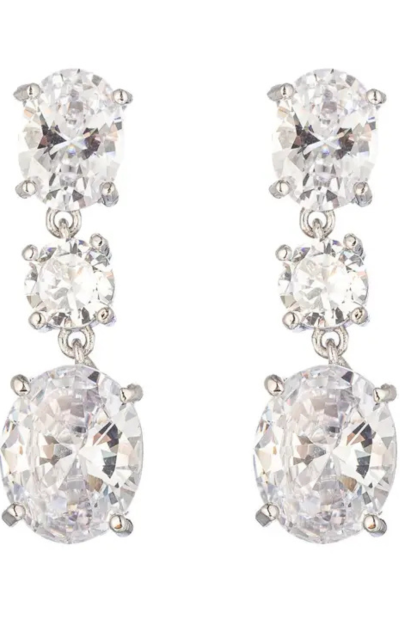 Lily Graduated Cz Earrings
