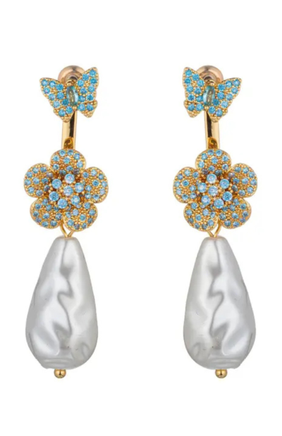 Zoe Butterfly Flower Earrings