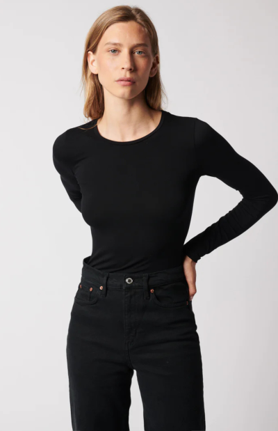 Haisley Crewneck T-Shirt in noir