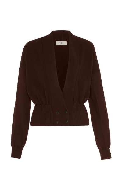 Nomia Ribbed Waist Cardigan in koffee