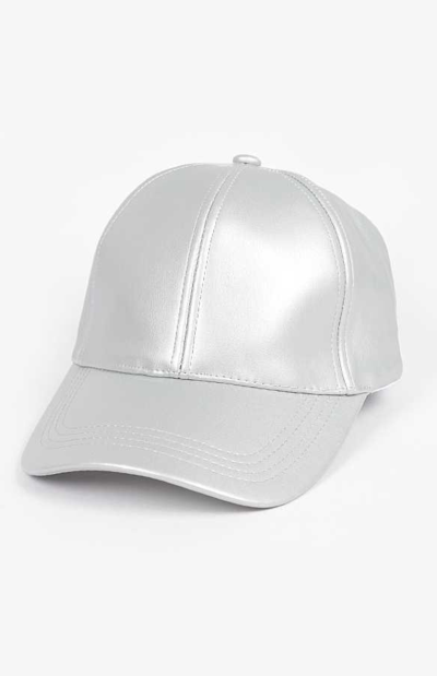 Phillipa Baseball Cap in silver