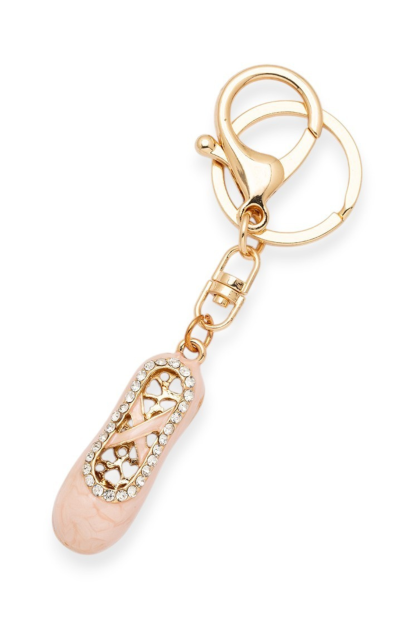 Ballerina Shoe Charm Key Chain