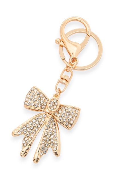 Rhinestone Bow Tie Key Chain