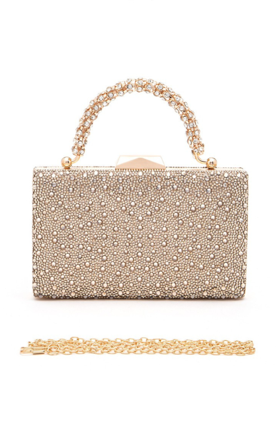 Jaz Clutch in gold