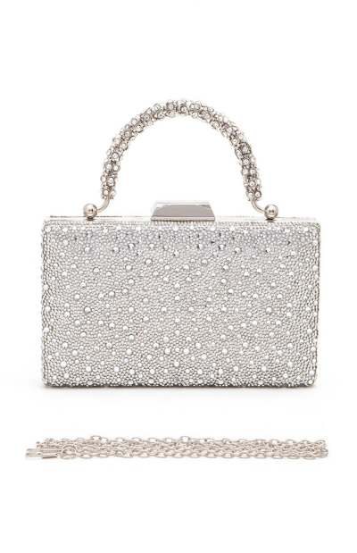 Jaz Clutch in silver
