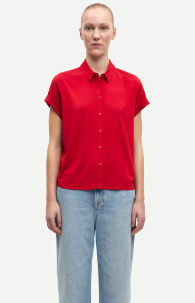 MAJAN SS SHIRT in Haute Red