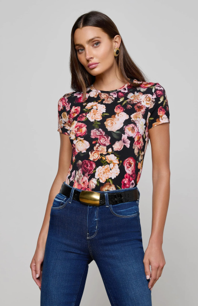 Ressi Fitted Tee in floral cluster