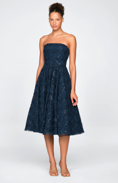 ANNA TEXTURED TULLE COCKTAIL